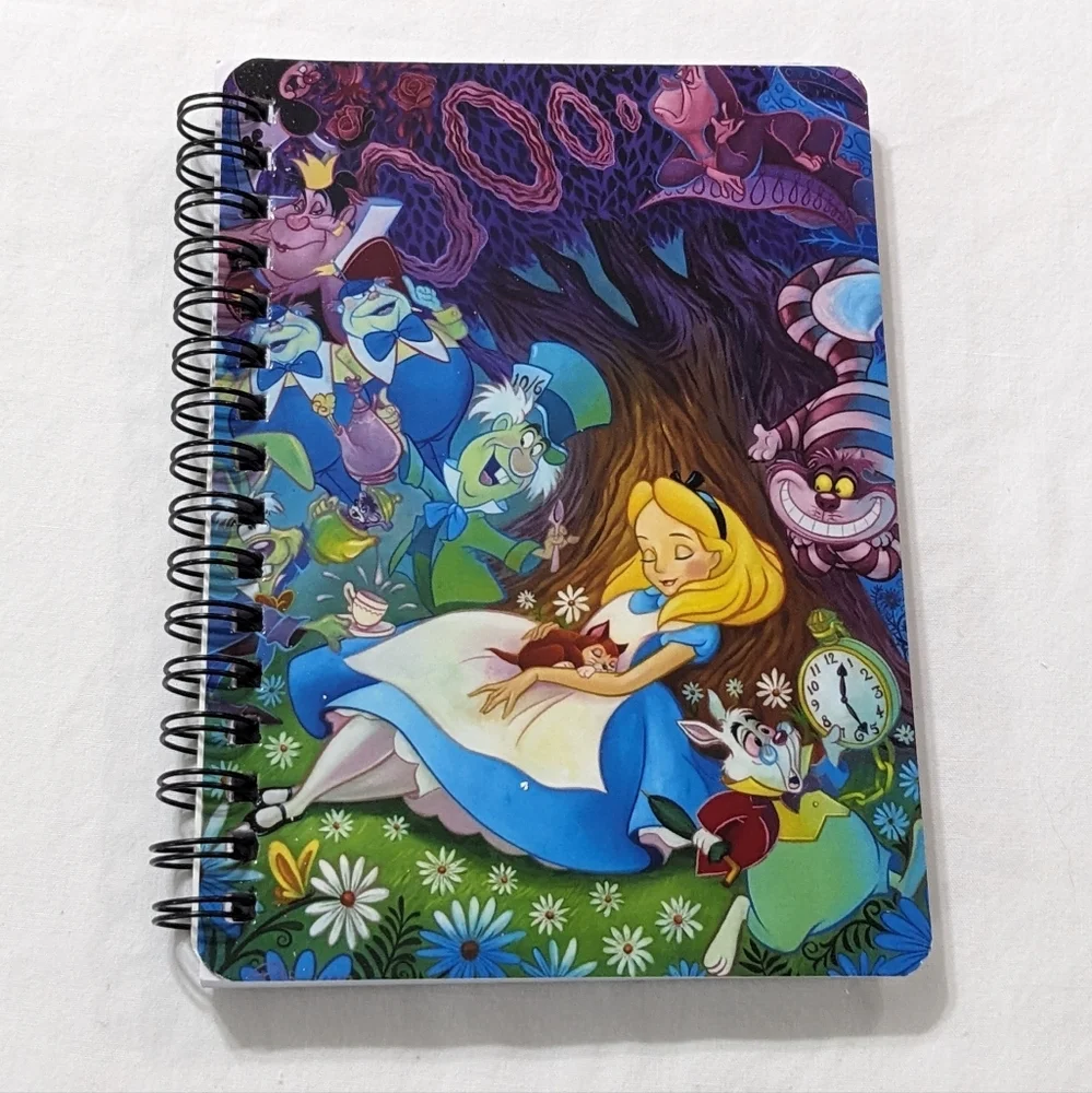 Alice in Wonderland Small Spiral Notebook, NEW